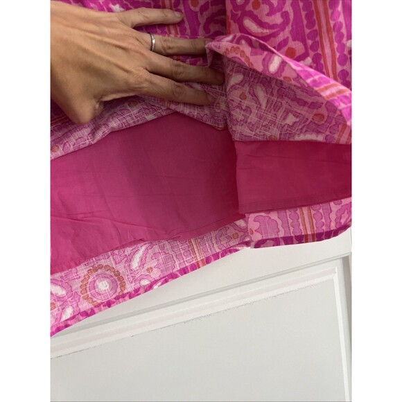 Vineyard Vines Womens Small Off Shoulder Pink White Mini Dress - Picture 5 of 7